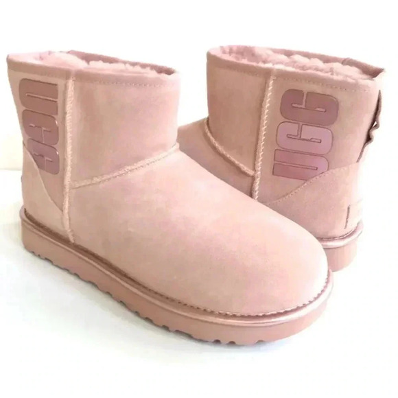 UGG Classic Mini UGG Rubber Logo Boot. - Picture 1 of 9